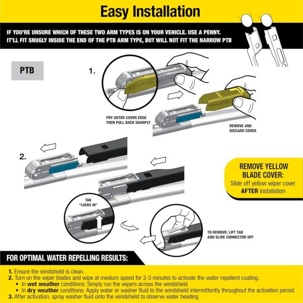 Rain-X 810165 Latitude 2-In-1 Water Repellent Wiper Blades, 22 Inch Windshield Wipers (Pack Of 2), Automotive Replacement Windshield Wiper Blades With Patented Rain-X Water Repellency Formula - Image 7