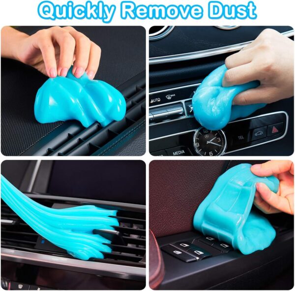 PULIDIKI Car Cleaning Gel Universal Detailing Kit Automotive Dust Car Crevice Cleaner Slime Auto Air Vent Interior Detail Removal for Car Putty Cleaning Keyboard Cleaner Car Accessories Blue - Image 3