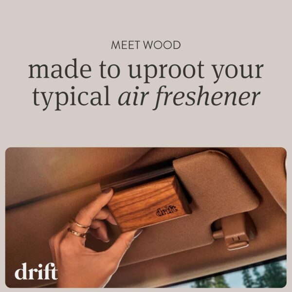 Drift Car Air Freshener - Wood Air Freshener - Car Odor Eliminator - Amber Scent Starter Kit - Image 3