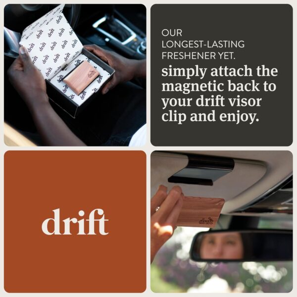 Drift Car Air Freshener - Wood Air Freshener - Car Odor Eliminator - Amber Scent Starter Kit - Image 6