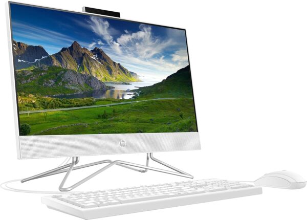 HP 2022 Newest All-in-One Desktop, 21.5" FHD Display, Intel Celeron J4025 Processor, 16GB RAM, 512GB PCIe SSD, Webcam, HDMI, RJ-45, Wired Keyboard&Mouse, WiFi, Windows 11 Home, White - Image 4