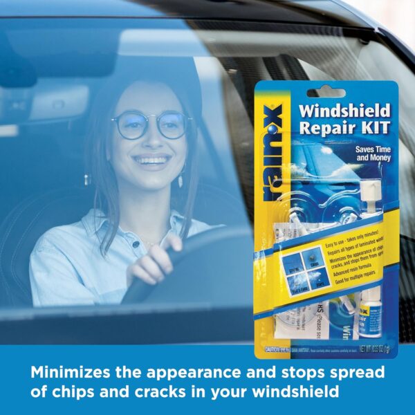 Rain-X 600001 Windshield Repair Kit - Quick And Easy Durable Resin Based Kit for Chips and Cracks, Good For Round Damage Below 1" In Diameter And Cracks Smaller Than 12" In Length, BLUE,YELLOW - Image 6