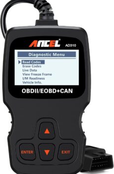 Ancel AD310 Classic Enhanced Universal OBD II Scanner Car Engine Fault Code Reader CAN Diagnostic Scan Tool, Read and Clear Error Codes for 1996 or Newer OBD2 Protocol Vehicle (Black)