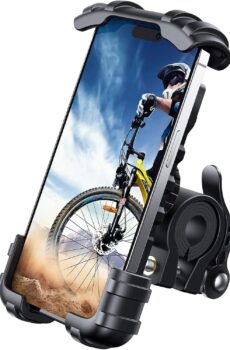 Lamicall Bike Phone Holder, Motorcycle Phone Mount – Motorcycle Handlebar Cell Phone Clamp, Scooter Phone Clip for iPhone 15 Pro Max/Plus, 14 Pro Max, S9, S10 and More 4.7″ to 6.8″ Smartphones