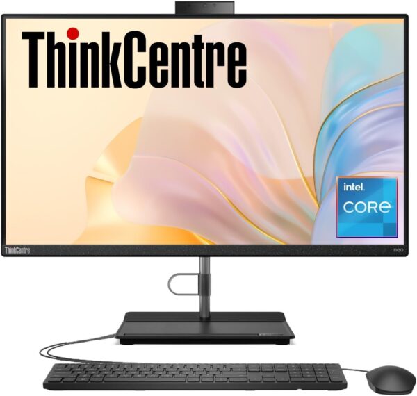 Lenovo ThinkCentre All-in-One Business Computer, 23.8" FHD Display, 12th Gen Intel 6-Core Processor, 16GB RAM, 512GB PCIe SSD, Wi-Fi, HDMI, Webcam, DVD-RW, Windows 11 Pro