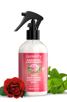 Locsanity Daily Moisturizing Refreshing Spray for Locs, Dreadlocks - Rose Water and Peppermint Hair Scalp Moisturizer, Dreadlock Spray - Natural Loc Care and Maintenance (8oz)