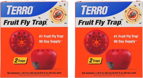 Terro Fruit Fly Trap 4 Traps + 180 Days Lure Supply