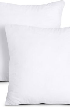 Utopia Bedding Throw Pillows Insert (Pack of 2, White) - 18 x 18 Inches Bed and Couch Pillows - Indoor Decorative Pillows