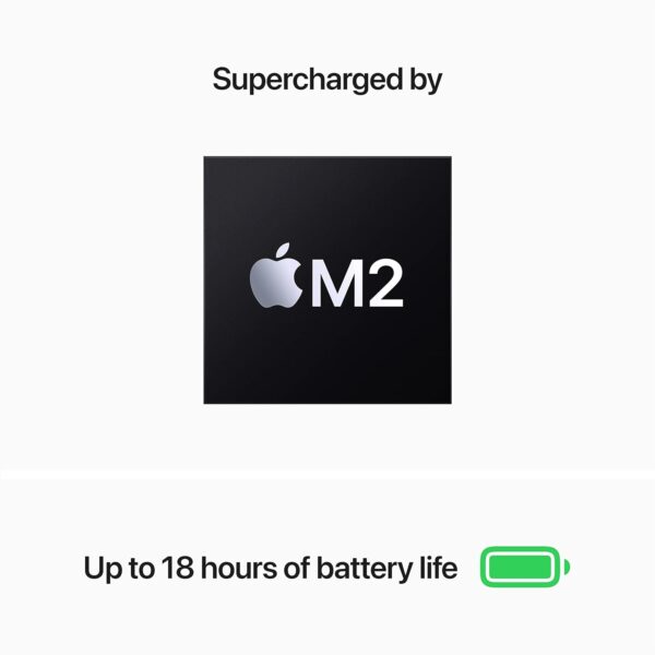 Apple 2022 MacBook Air Laptop with M2 chip: Built for Apple Intelligence, 13.6-inch Liquid Retina Display, 8GB RAM, 256GB SSD Storage, Backlit Keyboard, 1080p FaceTime HD Camera; Silver - Image 4