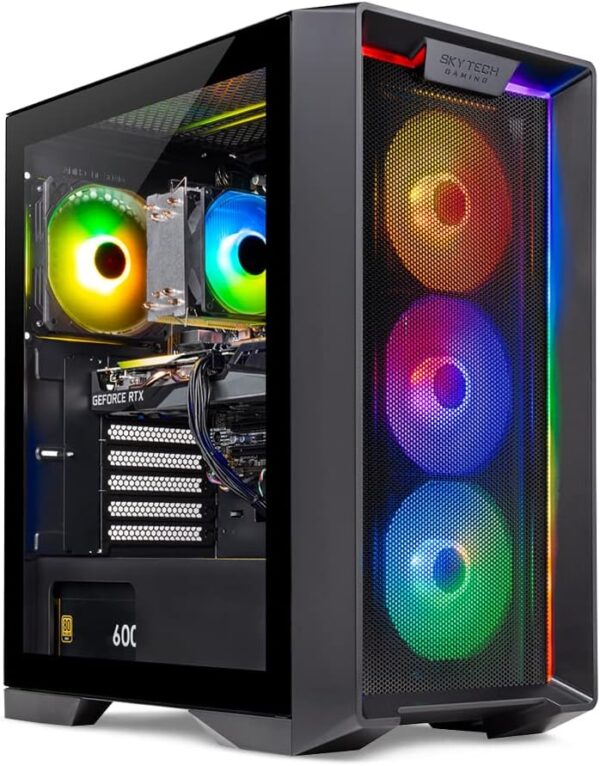 Skytech Gaming Nebula Gaming PC Desktop – Intel Core i5 13400F 2.5 GHz, NVIDIA RTX 3050, 1TB NVME SSD, 16GB DDR4 RAM 3200, 600W Gold PSU, 11AC Wi-Fi, Windows 11 Home 64-bit