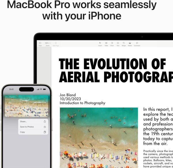 Apple 2023 MacBook Pro Laptop M3 Pro chip with 11‑core CPU, 14‑core GPU: Built for Apple Intelligence, 14.2-inch Liquid Retina XDR Display, 18GB Unified Memory, 512GB SSD Storage; Space Black - Image 8