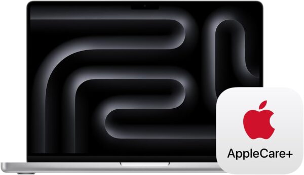 Apple 2023 MacBook Pro Laptop M3 chip with 8‑core CPU, 10‑core GPU: 14.2-inch Liquid Retina XDR Display, 8GB Unified Memory, 512GB SSD Storage; Silver with AppleCare+ (3 Years)