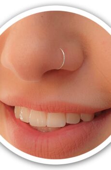 Fake Clip On Nose Ring 24g - No Piercing Needed - Smooth Tiny 925 Silver Fake Nose Piercing