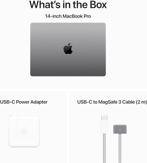 Apple 2023 MacBook Pro Laptop M3 chip with 8‑core CPU, 10‑core GPU: Built for Apple Intelligence, 14.2-inch Liquid Retina XDR Display, 8GB Unified Memory, 512GB SSD Storage; Space Gray - Image 9