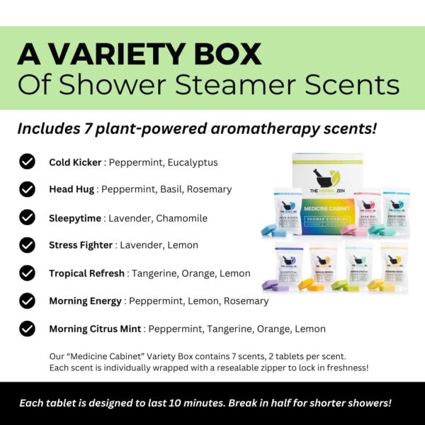 Variety Pack Shower Steamers with Essential Oils, Shower Bombs Made in the USA, Aromatherapy Shower Steamers Gift Set, Shower Steamers for Women, Shower Tablets Aromatherapy, Birthday Gifts - Image 2