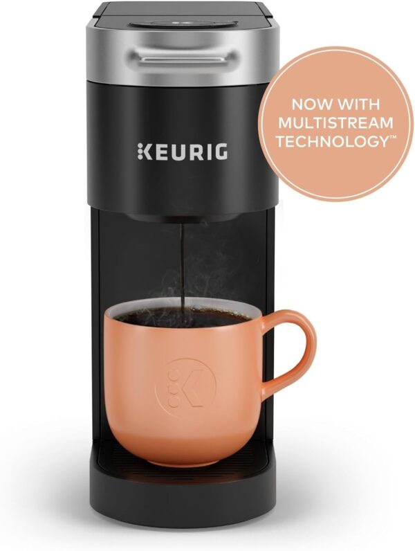 Keurig K-Slim Single Serve K-Cup Pod Coffee Maker, Multistream Technology, 3 Brew Sizes, Slim and Sleek Design, 46oz Removable Reservoir, Black - Image 2
