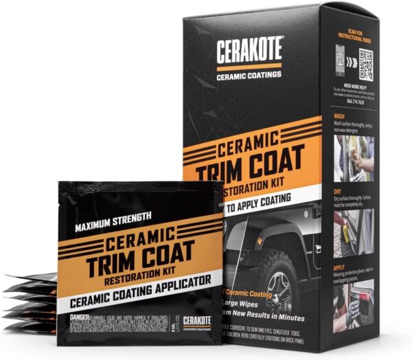 CERAKOTE® Ceramic Trim Coat Kit - Quick Plastic Trim Restorer - Ceramic Coating Black Trim Restoration to Last Over 200 Washes – A Ceramic Coating, Not a Dressing - Image 2