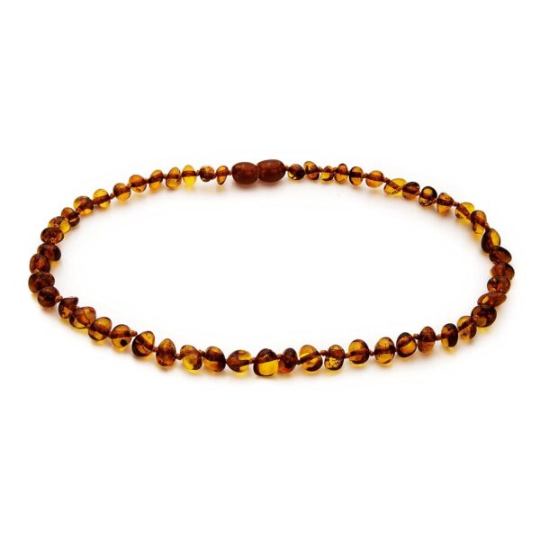 Baltic Amber Necklace (Authentic, Certified) - 12.5 inches - Unisex Jewelry - Cognac (Polished) - Real Amber Beads - Proud to Deliver Genuine Baltic Sea Wonder - Ambar - Image 6