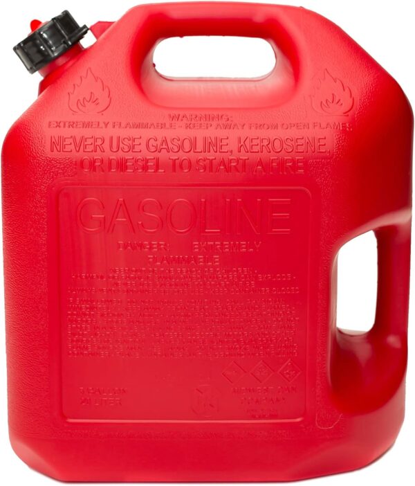 Midwest Can Company 5610 5 Gallon Gas Can Fuel Container Jugs w/Spout (2 Pack) - Image 3