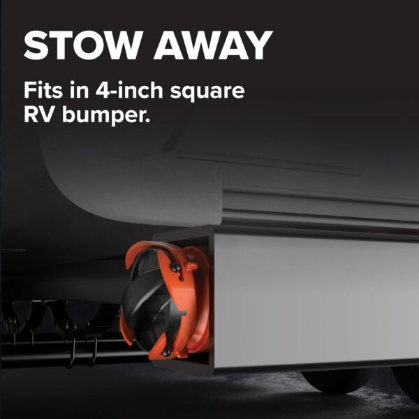 Camco RhinoFLEX 20-Ft Camper/RV Sewer Hose Kit - Features Clear Elbow Fitting w/Removable 4-in-1 Adapter - Connects to 3” Slip or 3”/3.5”/4” NPT Threaded Sewer Connection (39742) - Image 6