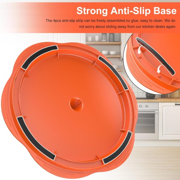 Chicken Shredder Large Chicken Breast Shredder Tool Twist with Brush&Fork, Visible Meat Shredder Machine, Anti-Slip Strip, Ergonomic Handle, BPA Free, Suitable for Pork Beef Chicken(Orange) - Image 4