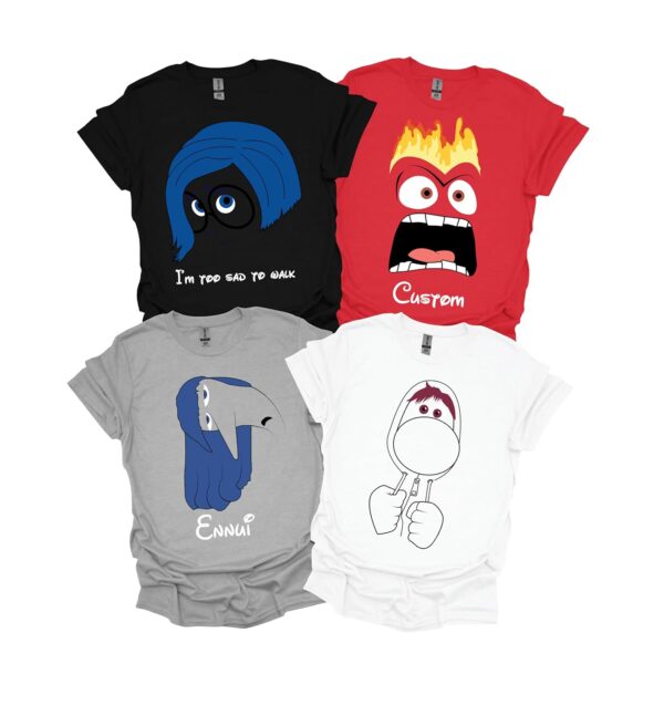 Inside Out Shirt - Custom Inside Out 2 Character T-Shirt - Personalized Inside Out Emotions T-shirts for Kids Youth & Adults - Image 3