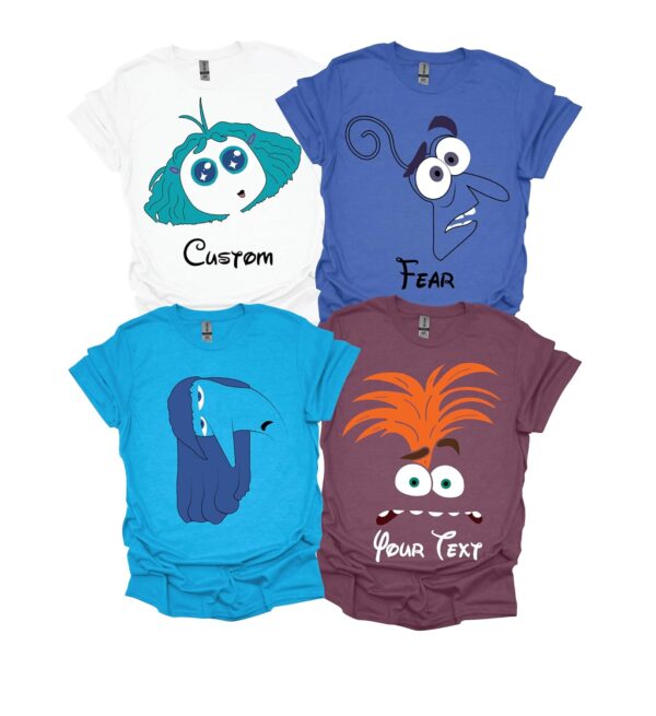 Inside Out Shirt - Custom Inside Out 2 Character T-Shirt - Personalized Inside Out Emotions T-shirts for Kids Youth & Adults - Image 4