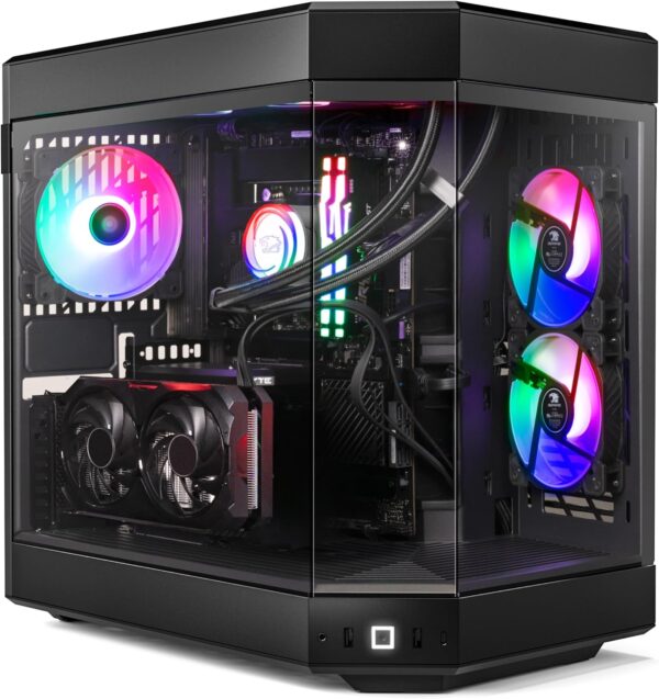 iBUYPOWER Y60 Black Gaming PC Computer Desktop Y60BA9N47TS03 (AMD Ryzen 9 7900X, NVIDIA GeForce RTX 4070 Ti Super 16GB, 32GB DDR5 RGB 5200MHz (16x2), 2TB NVMe, WiFi Ready, Windows 11 Home Advanced) - Image 2