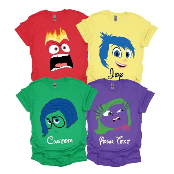 Inside Out Shirt - Custom Inside Out 2 Character T-Shirt - Personalized Inside Out Emotions T-shirts for Kids Youth & Adults - Image 2