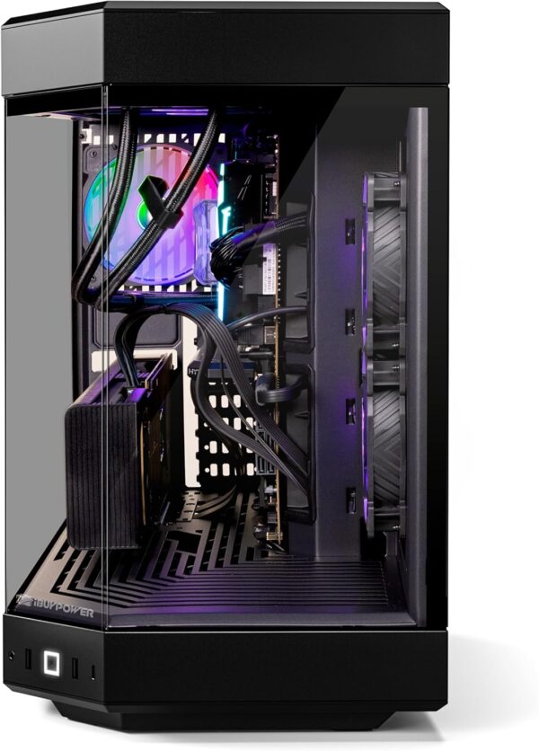 iBUYPOWER Y60 Black Gaming PC Computer Desktop Y60BA9N47TS03 (AMD Ryzen 9 7900X, NVIDIA GeForce RTX 4070 Ti Super 16GB, 32GB DDR5 RGB 5200MHz (16x2), 2TB NVMe, WiFi Ready, Windows 11 Home Advanced) - Image 4