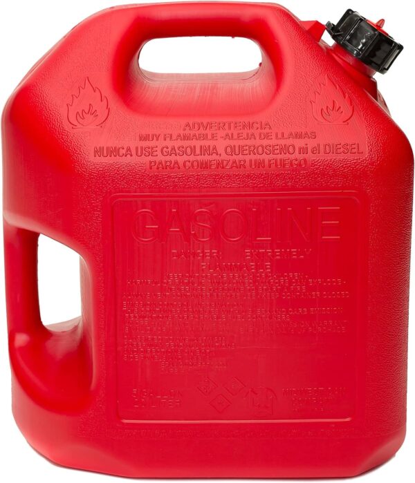 Midwest Can Company 5610 5 Gallon Gas Can Fuel Container Jugs w/Spout (2 Pack) - Image 5