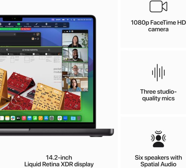 Apple 2023 MacBook Pro Laptop M3 Pro chip with 11‑core CPU, 14‑core GPU: Built for Apple Intelligence, 14.2-inch Liquid Retina XDR Display, 18GB Unified Memory, 512GB SSD Storage; Space Black - Image 6