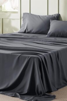 Bedsure Queen Sheets Grey - Soft Sheets for Queen Size Bed, 4 Pieces Hotel Luxury Queen Sheet Set, Easy Care Polyester Microfiber Cooling Bed Sheet Set