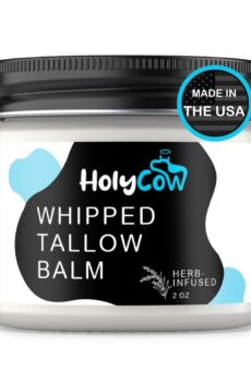 Beef Tallow For Skin - Whipped Tallow Balm with Organic Jojoba Oil (Unscented/Herb-Infused), Grass Fed Beef Tallow Face Moisturizer for Eczema, Baby, Lip Balm - Lotion For Extremely Dry Skin