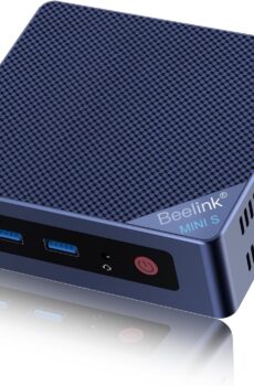 Beelink Mini PC, Mini S12 Pro Intel 12th N100(Up to 3.4GHz), 16GB DDR4 500GB M.2 SSD, Mini Desktop Computers Support 4K Dual HDMI Display/WiFi6/BT5.2/USB3.2/1000Mbps LAN/WOL Home/Office