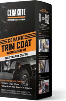 CERAKOTE® Ceramic Trim Coat Kit – Quick Plastic Trim Restorer – Ceramic Coating Black Trim Restoration to Last Over 200 Washes – A Ceramic Coating, Not a Dressing