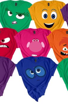 Custom Inside our Feeling 2 Characters Out costumes Emotional Shirt Design Custom Tees, Funny Characters