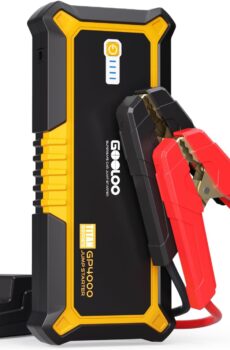 GOOLOO GP4000 Jump Starter 4000A Peak Car Starter (All Gas,up to 10.0L Diesel Engine) SuperSafe 12V Lithium Jump Box,Auto Battery Booster Pack,Portable Power Bank with USB Quick Charge and Type C Port