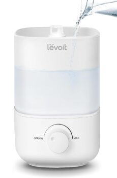 LEVOIT Top Fill Humidifiers for Bedroom, 2.5L Tank for Large Room, Easy to Fill & Clean, 28dB Quiet Cool Mist Air Humidifier for Home Baby Nursery & Plants, Auto Shut-off and BPA-Free for Safety, 25H