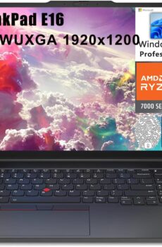 Lenovo ThinkPad E16 16″ FHD+ Business Laptop Computer, AMD Octa-Core Ryzen 7 7730U (Beat i7-1355U), 40GB DDR4 RAM, 1TB PCIe SSD, WiFi6, Backlit Keyboard, Fingerprint Reader, Windows 11 Pro, venthear