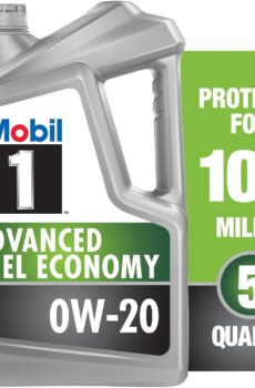 Mobil 1 Advanced Fuel Economy Full Synthetic Motor Oil 0W-20, 5 Quart