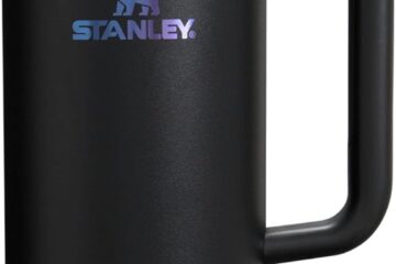 Stanley Quencher H2.0 FlowState Stainless Steel Vacuum Insulated Tumbler with Lid and Straw for Water, Iced Tea or Coffee, Smoothie and More, Black Chroma, 40oz