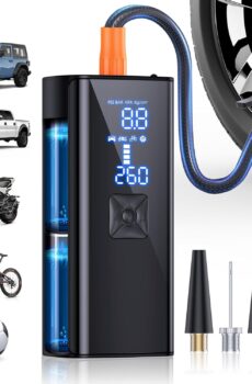 Tire Inflator Portable Air Compressor, 180PSI & 2X Faster Portable Air Pump with Digital Pressure Gauge, 25000mAh Cordless Air Compressor for Car, Bike, Motorcycle, Ball