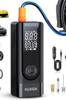 Tire Inflator Portable Air Compressor - 180PSI Air Compressor with Tire Pressure Gauge, 25000mAh & 3X Faster Portable Air Pump for Cars, Bikes & Motorcycle Tires, Balls, Car Accessories