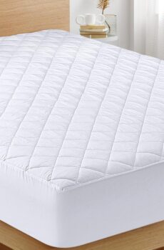 Utopia Bedding Quilted Fitted Mattress Pad (Queen), Elastic Fitted Mattress Protector, Mattress Cover Stretches up to 16 Inches Deep, Machine Washable Mattress Topper (White)