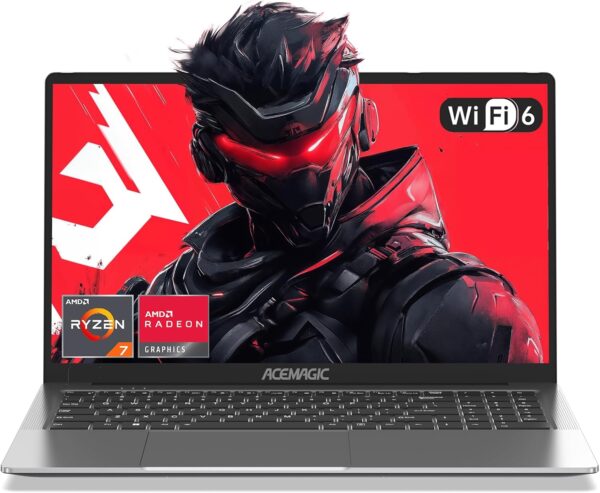 ACEMAGIC 2024 Newest Gaming Laptop, 16.1-inch FHD Display Laptop with AMD Ryzen 7 5825U Processor(8C/16T) with Backlit Keyboard,16GB DDR4 512GB M.2 2280 NVMe SSD Laptop Computer,Type-C USB3.2