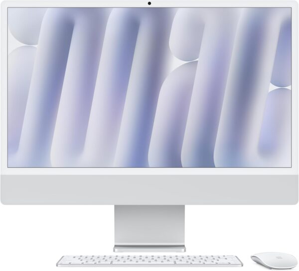 Apple 2024 iMac All-in-One Desktop Computer with M4 chip with 10-core CPU and 10-core GPU: Built for Apple Intelligence, 24-inch Retina Display, 16GB Unified Memory, 512GB SSD Storage; Silver