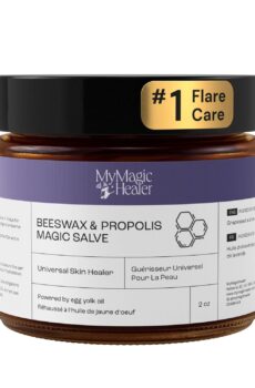 Beeswax & Propolis Magic Salve | Universal Flare Care | For 100+ Skin Issues | Boils | Cysts | Abscesses | Hidradenitis Suppurativa | Eye Stye | For Swollen, Infected, Tender and Painful Skin (2oz)