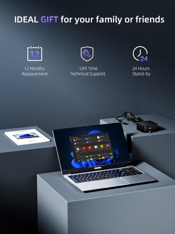 ACEMAGIC Laptop Computer with Intel N95 Windows Laptop 16GB DDR4 512GB M.2 2280 SSD Traditional Laptop Computers 15.6-inch IPS FHD Windows11 WIFI5 BT5.0 HDMI Type-C USB Home Laptops Office Laptops - Image 2