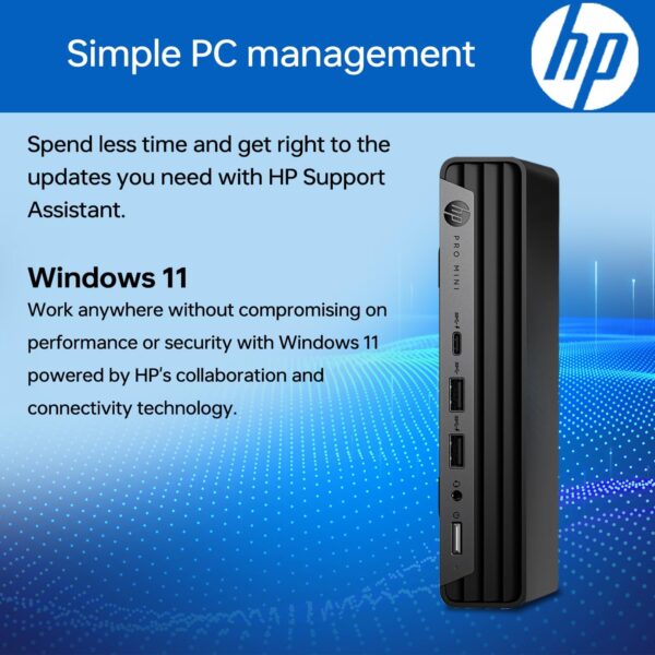 HP Newest ProDesk 400 G9 Desktop Computer, 13th Gen Intel 14-Core i5-13500T (Beat i7-12700), 16GB RAM, 512GB PCIe SSD, Wi-Fi 6, HDMI, DP, Support 3-Monitor 4K, Wired Keyboard and Mouse, Windows 11 Pro - Image 3